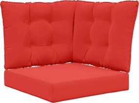 vidaXL Perna pentru canapea de exterior 3 pcs Roșu Poliester