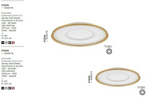 Plafoniera LED dimabila cu telecomanda FIGIN D-50cm