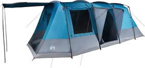 vidaXL Cort de camping tunel pentru 4 persoane, albastru, impermeabil