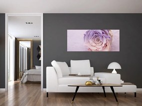 Tablou detaliu florii de trandafir (120x50 cm)