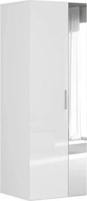 Dulap FLEX, alb lucios, PAL, cu 2 usi, 75x66x218 cm