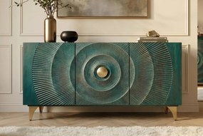 Comoda design vintage Golden Sunset 140cm turcoaz