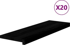 vidaXL Trepte de scară 20 buc maro închis lemn masiv de stejar