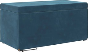 vidaXL Taburet albastru 81 x 41 x 40 cm Catifea și lemn stratificat