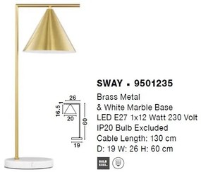 Veioza/Lampa de masa design modern minimalist SWAY