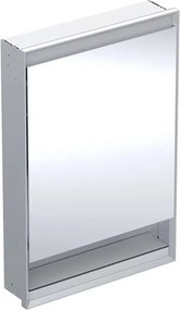 Dulap incastrat cu oglinda si nisa Geberit One ComfortLight 60 cm stanga aluminiu eloxat