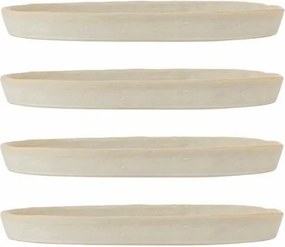 Set 4 farfurii ovale din ceramică verde cu crab sculptat, L29×H2,5×W18 cm, „Hadden”