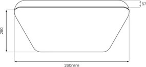 Plafonieră NEMO LED, 11W/230V, 26x26 cm, crom lucios