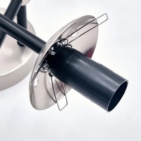 Lustră aplicată MALENA 6xE14/5W/230V crom mat/fumuriu