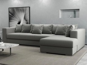 Colțar extensibil dumonde cu ladă de depozitare si sezut confortabil din spuma high-density, Gloria Royal Grey II 320x183 cm