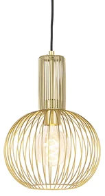 Lampă pendant de design aurie - Wire Whisk