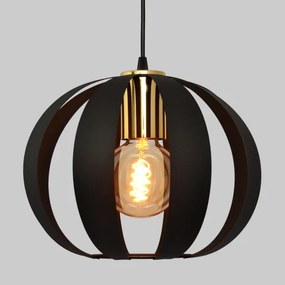 Lustră pe cablu NEWTON 1xE27/15W/230V neagră/aurie