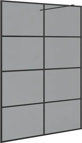 vidaXL Zid de duș walk-in Negru 140 x 195 cm sticlă securizată