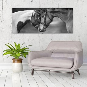 Tablou - Cai îndrăgostiți,alb-negru (120x50 cm)