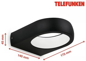 Telefunken 320205TF - Aplică LED de perete pentru exterior LED/7,5W/230V IP44 neagră