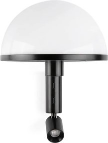 Aplica de perete neagra cu reader LED DOME