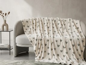 Patura Cocolino HEARTINO, crem Dimensiune: 200 x 220 cm