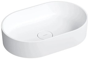 OMNIRES OVOUNBM - Lavoar pe blat OVO 55x36 cm dolomit alb mat