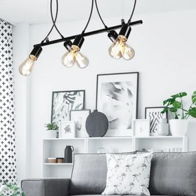 Lustră pe cablu TARO 5xE27/60W/230V neagră