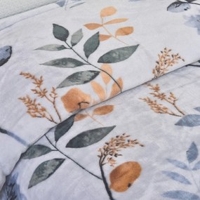 Lenjerie de pat albastru prăfuit din micropluș/cocolino pentru pat de o persoană 140x200 cm Greta – My House