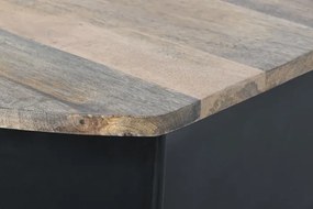 Consola de bar din lemn de mango si metal, cu intrerupator pentru faruri, Rover