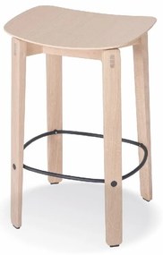 Scaun de bar în culoare naturală din lemn de stejar (înălțime șezut 65 cm) Nora – Gazzda