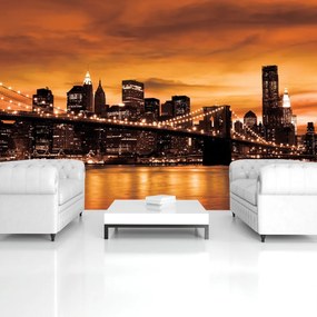 Fototapet - New York și Brooklin Bridge City (152,5x104 cm)