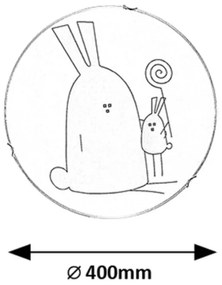 Aplica camera copii motiv iepurasi colorati Flappy