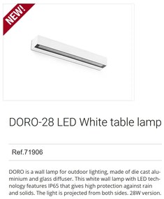 Aplica LED de exterior ambientala design modern IP65 DORO-28 alba