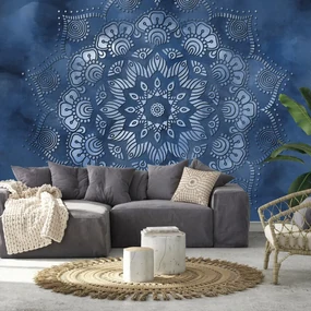 Fototapet - Mandala albastră (147x102 cm)