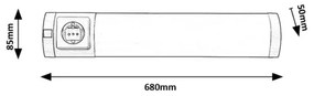Corp de iluminat LED pentru corpuri de bucătărie Rabalux 78056 SOFT LED/8W/230V 4000K crom