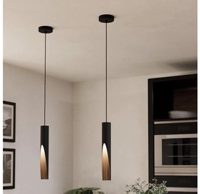 Eglo 900874 - Lampă suspendată LED BARBOTTO pe cablu 1xGU10/4,5W/230V negru/maro