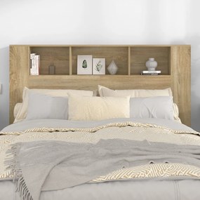 Tăblie de pat cu dulap, stejar sonoma, 160x18,5x104,5 cm