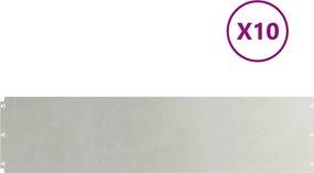 vidaXL Borduri de gazon 10 buc 25x103 cm Oțel inoxidabil