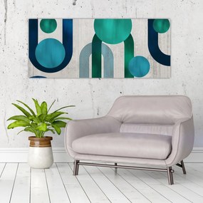 Tablou - Linii și forme circulare (120x50 cm)