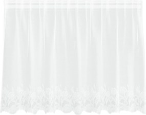 vidaXL Cortină din Dantelă cu perdele Floral Alb 80 x 200 cm Poliester