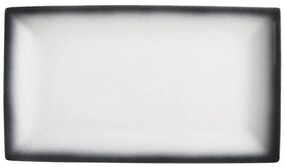 Farfurie din ceramică Maxwell &amp; Williams Caviar, 34,5 x 19,5 cm, alb - negru