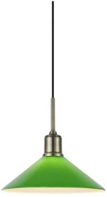 Lustră pe cablu Markslöjd 108868 VELA 1xE27/40W/230V alamă/verde