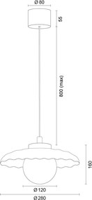 Lustra realizata manual din ceramica IP44 BOLL 8948