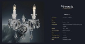 Aplica de perete LUX cristal Bohemia WC 5570/00/002 preciosa