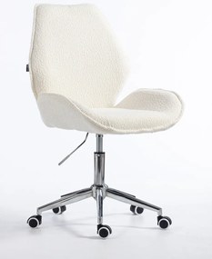 HR350K Scaun Boucle din Catifea Bază Cromata