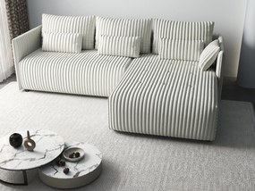 Colțar extensibil dumonde cu ladă de depozitare si sezut confortabil din spuma high-density, Malta Ambience White II 235x185 cm