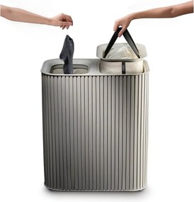 Coș de rufe bej 2x45 l din bambus Tota Luxe – Joseph Joseph