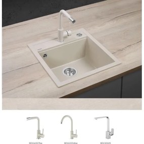Concept DG00C50BE - Chiuvetă de bucătărie CUBIS din granit, 49x51 cm, bej