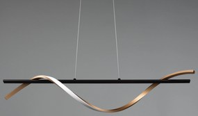 PLACES OF STYLE LED Lampa suspendata TORCA aurie 100/150 cm