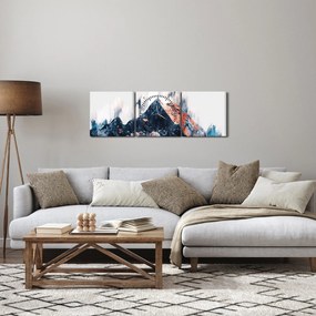 Tablou - Pădure, abstrecție (cu ceas) (90x30 cm)