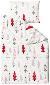 Lenjerie de pat din microfibra flanel JINGLE alb Dimensiune lenjerie de pat: 2 buc 70 x 90 cm | 200 x 220 cm