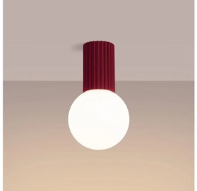 Plafonieră pentru baie Sollux SL.1748 HALO 1xG9/8W/230V IP44 roșu