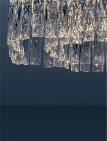 Lustra aplicata LED crom, cristale sticla NUVIA