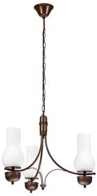 Lustră pe lanț Brilagi COTTAGE 3xE14/40W/230V stejar/alb